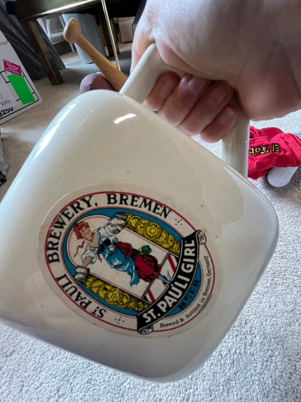 Vintage St Pauli Girl Beer Pitcher